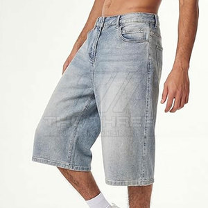 Pantalones Cortos de Mezclilla para Hombre, Diseño Moderno, Textura Suave, Diseño Inteligente, Comodidad Relajada, 100% Algodón, Casual, Ecológico - Product Image 5