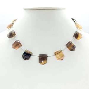 Collar de cuentas facetadas de fluorita multicolor, hecho a mano, estilo minimalista, gargantilla de cuentas para mujer, para la elaboración de joyería. - Product Image 6