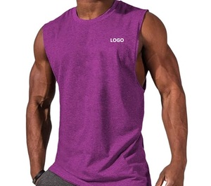 Débardeur bleu sans manches pour homme, séchage rapide, pour entraînement musculaire, sport et fitness - Product Image 6