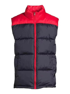 DAIZEN STAR Veste d'hiver décontractée pour homme, coupe régulière, rouge et bleu marine, col rond, fermeture éclair sur le devant, coupe-vent - Product Image 4
