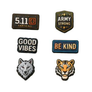 Custom Shape Soft PVC Rubber Patches 2D 3D Embossed Logo Badge Waterproof Durable Sew On Velcro for <b>Hats</b> <b>Bags</b> Clothing Backpacks - Product Image 4