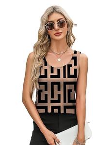 Top Quality Short Sleeve Scoop Neck Sleeveless Tank Tops - Product Image 1