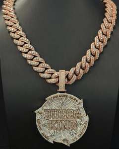Colgante de Moissanita VVS Personalizado para Hombre, Chapado en Oro de 14K sobre Plata 925, con Letra, Nombre o Logotipo, Estilo Hip Hop Iced Out, Pasa Prueba de Diamante - Product Image 5