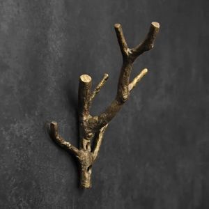 Compact Design Brass Wall <b>Hooks</b> Space Efficient Strong Mount For Small Bathroom <b>Kitchen</b> Bedroom Organizer - Product Image 4
