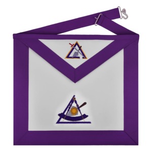 Past Illustrious Master Council Apron <b>Purple</b> <b>Ribbon</b> Machine Embroidery Masonic Regalia Ceremonial Freemason Lodge Apron - Product Image 6
