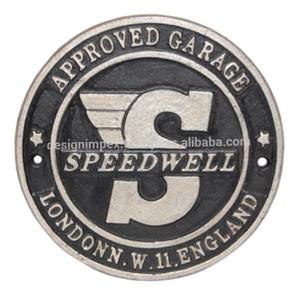 Speedwell Approved <b>Garage</b> Plaque Round Metal Sign London England Handmade Custom Size Decorative Plaque Wall Signs For Decor - Product Image 4