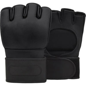 Gants de MMA modernes en cuir à logo personnalisé, demi-doigts, pour usage extérieur, anti-humidité, durables, anti-plis, grandes tailles - Product Image 1
