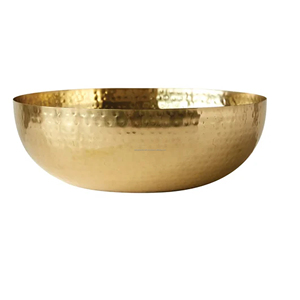 ตกแต่งรอบชามชุบทองสแตนเลสสลัดที่ให้บริการชามผลไม้สำหรับเคาน์เตอร์ห้องครัวที่สง่างามชามกลาง - Product Image 4