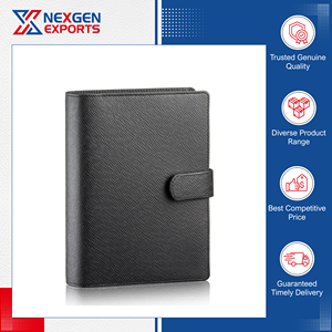 Carpeta de Anillas de Cuero PU de Excelente Calidad, Estilo Simple, Modelo Ring Binder-02, Nexgen Exports - Product Image 6