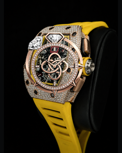 Montre de luxe personnalisée en moissanite pour homme, entièrement sertie de diamants, en acier inoxydable, à quartz - Product Image 2