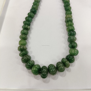 Perles de pierres précieuses Perles calibrées fraise verte Pierre précieuse en vrac Perles de fraise verte de qualité supérieure Fabrication de bijoux à la main - Product Image 2