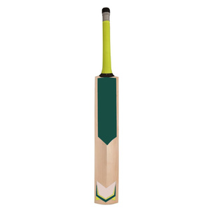 Bate de Críquet Clásico Ligero de Madera para Diestros JNA Group con Mango Verde de Tejido No Tejido y Diseño de Hoja Verde Oscuro para Partidos - Product Image 1