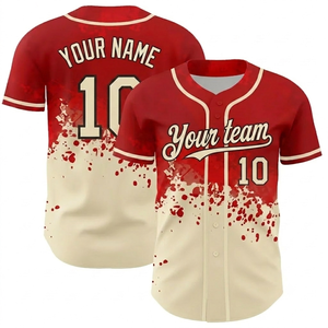 Maillot de baseball personnalisé avec nom et numéro d'équipe, uniforme à boutons, respirant, séchage rapide, vêtements de sport pour hommes et femmes - Product Image 1
