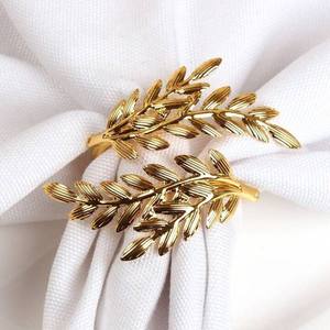 Anneaux de serviette en métal écologiques en gros pour mariage et fête, supports de serviettes de table ronds dorés de luxe de la meilleure qualité - Product Image 6