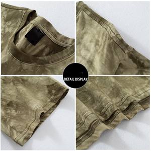 Camiseta de Diseño Personalizado para Hombre, 100% Algodón con Estampado Tie Dye, Hombros Caídos, Tejido de Lana Peinada, Transpirable - Product Image 5