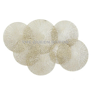 Modern Luxury Black Iron Metal Wall <b>Art</b> Unique Glass Shape New Arrival Decorative Piece for Home Living Room - Product Image 3