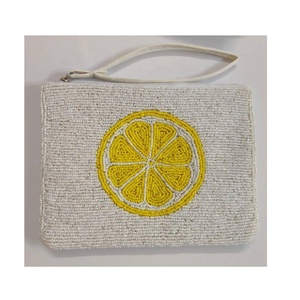 Orange Beaded Fruit Coin Purse Zipper Closure Embroidery <b>Pouch</b> Coin Card Case Makeup Purse Eco-Friendly Girls Women Gifted - Product Image 4