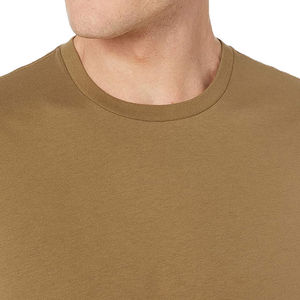 เสื้อยืดคอกลมแขนสั้นผู้ชาย สีพื้น ทรงปกติ ผ้าคอตตอนเจอร์ซีย์ สไตล์ลำลอง - Product Image 4