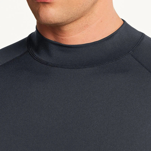Men Long Sleeve Rash Guard Quick Dry <b>Compression</b> Swim <b>Shirt</b> Full Sleeve Dark Gray Stretch Fabric for Surfing Beach Sports - Product Image 6