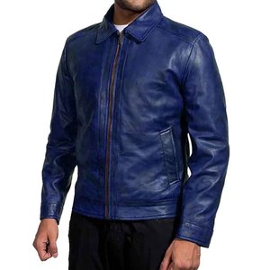 <b>Men</b> <b>Leather</b> <b>Jackets</b> Genuine Lambskin Slim Fit Biker <b>Jacket</b> Casual Fashion Winter Coat OEM Custom Logo Supplier - Product Image 6