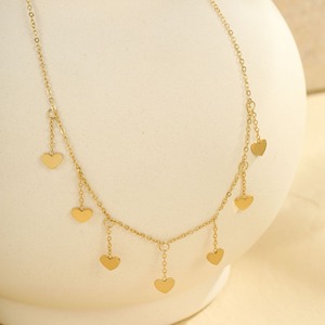 Beach Style Zircon Heart Charm <b>Anklet</b> 18K PVD Gold Plated Stainless Steel <b>Anklet</b> - Product Image 2