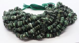 Émeraudes naturelles ombrées, lisses, brutes, en pépites de 7-8 mm, perles brutes ombrées de 16 pouces, magnifiques perles d'émeraude brutes lisses pour la création de bijoux - Product Image 6