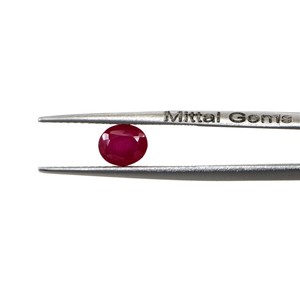 Rubis naturels de Bangkok, ovales calibrés 5x6mm, pierres précieuses naturelles en vrac pour la fabrication de bijoux, prêtes à l'emploi - Product Image 2