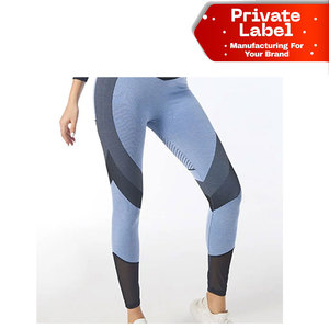 Legging de fitness sans couture personnalisé à marque privée, collant sculptant le corps, OEM, vente chaude, legging sans couture pour femme, taille haute élastique pour la gym - Product Image 1