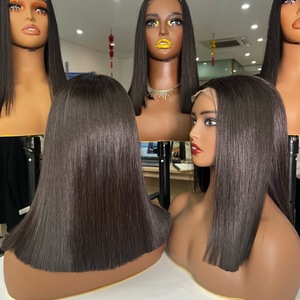 Pelucas de cierre de encaje HD rectas de hueso de alta calidad sin cola alineadas con cutícula de 100% extensiones de cabello humano vietnamita crudo - Product Image 2