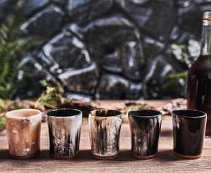 Tasse à boire en corne de buffle, tasse viking en corne naturelle, écologique, réutilisable et lavable, verre à boire en corne - Product Image 1