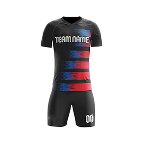 Camiseta de Fútbol Sublimada para Hombre, Cuello en V, Manga Corta, Poliéster que Absorbe la Humedad, Color Degradado, Ropa Deportiva para Todas las Temporadas - Product Image 1