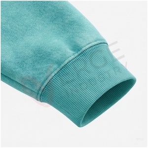 Conjunto Deportivo Unisex Color Verde Azulado con Capucha, Cierre Frontal con Cremallera, Bolsillos Laterales, Color Sólido, Transpirable, Informal, para Otoño, Corte Regular - Product Image 6