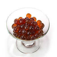 Billes de boba éclatantes saveur cola pour crème glacée, ingrédients colorés pour bubble tea et boissons froides, fabriquées à Taïwan
