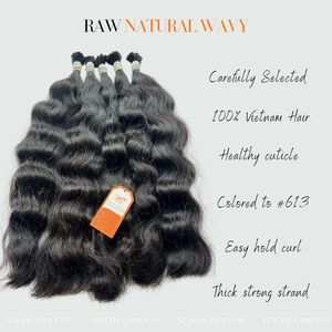 Best Quality Vietnamese Raw Remy <b>Hair</b> Extensions Natural Wavy Super Double Drawn Bulk Wholesale Price - Product Image 3