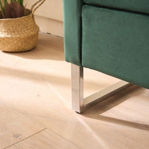 Banco de Almacenamiento de Terciopelo Verde de 67.91 Pulgadas de Ancho con Reposabrazos para Sala de Estar, Entrada o Dormitorio - Product Image 6