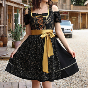 Última Novedad 2026: Vestido Dirndl Único - Traje Alemán Oktoberfest Bávaro - Elegante Dirndl para Halloween - Product Image 6