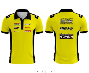 Créez votre propre polo de course moto personnalisé, sublimation, broderie, léger, grande taille, maillot court pour équipe de mécaniciens et personnel. - Product Image 5
