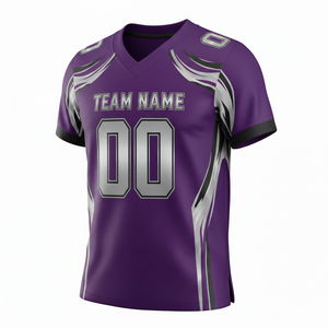 Custom American Football Jersey Breathable Short Sleeve Personalized Team Sports Shirt Plus Size for Men - Product Image 4