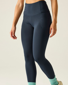 High Quality <b>Women</b> <b>Navy</b> Blue Seamless High Waist <b>Leggings</b> Tummy Control Push Up Compression Solid Full Length Sporty Pants - Product Image 1