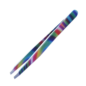 Pince à sourcils simple en acier inoxydable de haute qualité à tête inclinée, pince à sourcils en acier inoxydable pour le stylisme et le soin des sourcils - Product Image 4