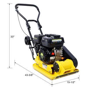 Piastra Vibrante Compattatrice a Benzina 7.0HP MAX Conforme EPA 5500VPM 20 X 14 Pollici con Ruota Integrata - Product Image 4
