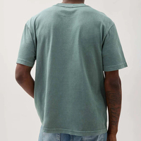 T-shirt en coton pour homme, coupe standard, finition douce bio-washed, qualité supérieure, usine de vêtements OEM ODM, fournisseur en gros