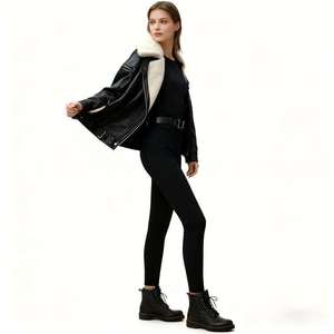 Private Label Women's <b>Leather</b> Biker <b>Jacket</b> Stand Collar <b>Leather</b> <b>Jacket</b> OEM Factory Bulk Production - Product Image 4