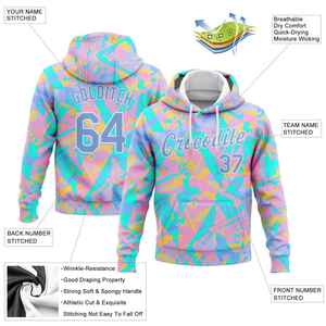 Sweat-shirt personnalisé pour homme avec impression de couleurs arc-en-ciel, nom et numéro personnalisés, design par sublimation, respirant, tricoté, décontracté, automne - Product Image 5