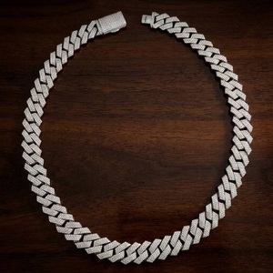 Collar de Cadena de Lujo con Diamantes Moissanite, Estilo Hip-Hop, para Hombre y Mujer, Disponible para Exportación - Product Image 5