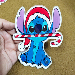 New Custom Logo Grinch Stitch <b>Christmas</b> <b>Candy</b> <b>Cane</b> Design Eyelash Extension Holder Pallet - Product Image 5