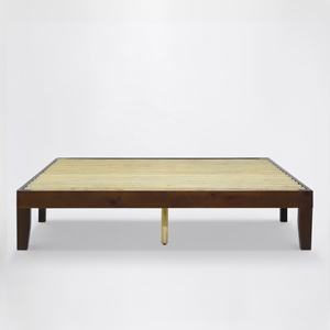 OEM/ODM Vente de gros Conception simple Cadre de lit en bois de pin massif Mobilier de chambre à coucher Lits en bois à plateforme Queen Size Design KD - Product Image 2