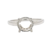 Bague semi-montée en argent sterling 925 pour bijoux DIY, avec support pour pierre de 9 mm, nouveau design, fabrication par moulage CAD/CAM, vente en gros