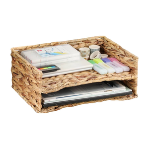 Handmade Eco-friendly Water Hyacinth Office <b>Paper</b> <b>Tray</b> Desktop Organizer for Home Office Supplies from Vietnam - Product Image 1