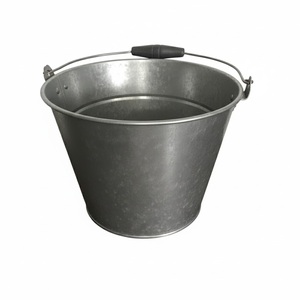 Seau de jardin en métal avec poignées, style rustique, jardinières pour fleurs et plantes vertes, utilisation extérieure, finition durable, seau en fer - Product Image 5